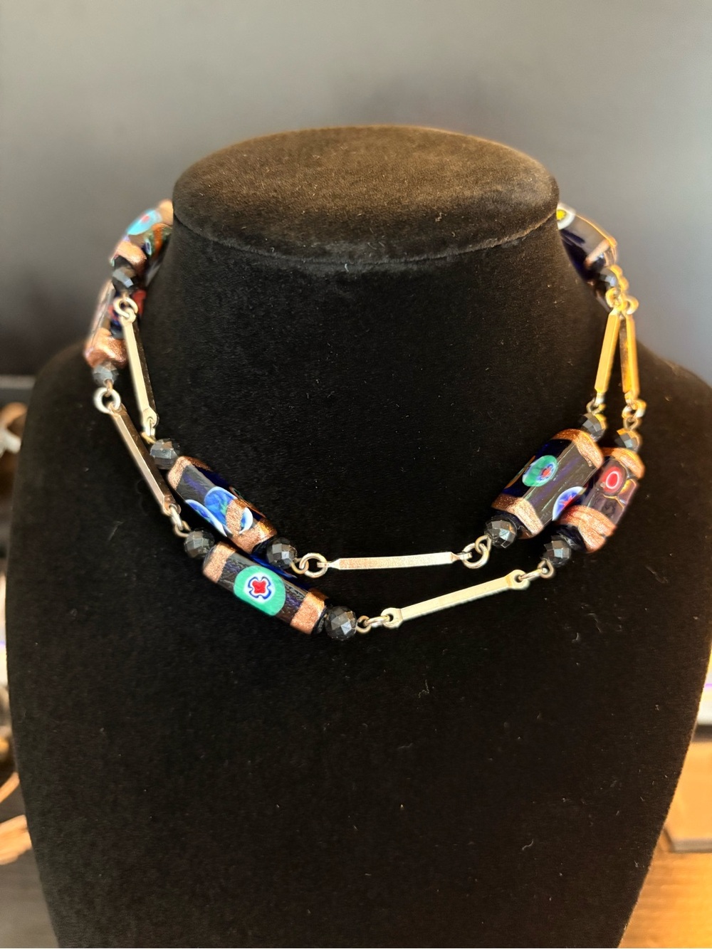 Artisan Multicolor Murano-Style Bead Necklace